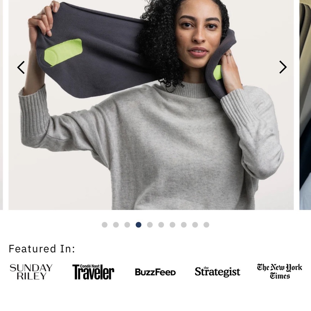 Gray Trtl Neck pillow Wrap - Picture 2 of 6